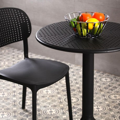 MESA COCKTAIL NEGRA 60x60x75 cm