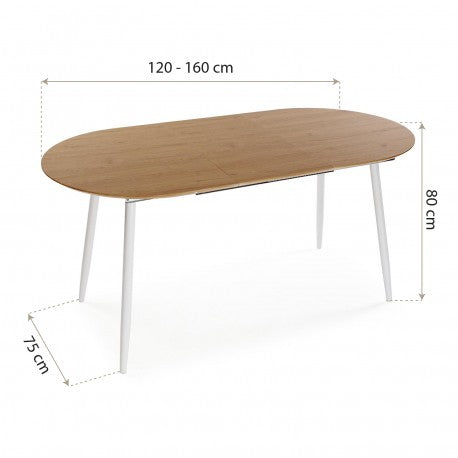 MESA EXTENSIBLE DOINYO 160x80x75 cm