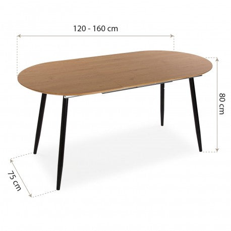 MESA EXTENSIBLE DOINYO 160x80x75 cm