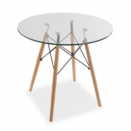 MESA MD-VELEZ DE CRISTAL 80x80x73 cm