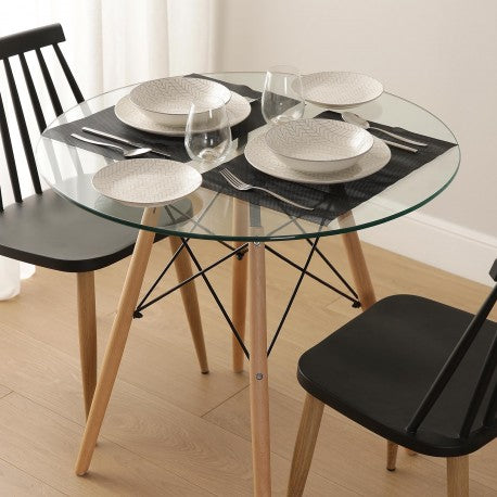 MESA MD-VELEZ DE CRISTAL 80x80x73 cm