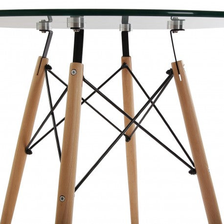 MESA MD-VELEZ DE CRISTAL 80x80x73 cm